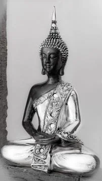 Buddha with downcast view Stock Photos