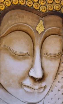 Buddha face Foto stock