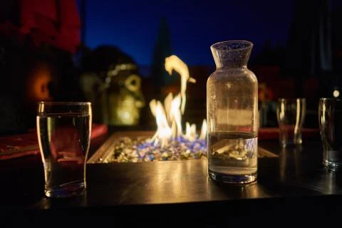 Buddha With Flame Stock Photos