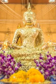 Buddha with gold. Stock Photos