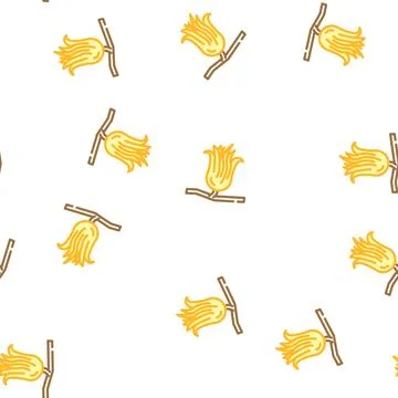 Buddha hand lemon vector seamless pattern Illustrazione stock