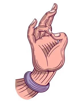 Buddha hand meditation gesture vector Stock Illustration