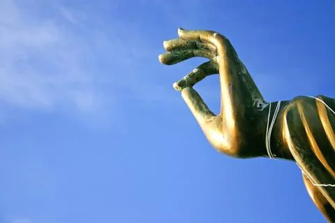 The buddha hand statue Stock Photos
