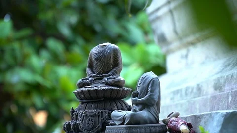 Buddha has no two heads. Close to each other. Along with the millipedes at th 스톡 동영상 89833349