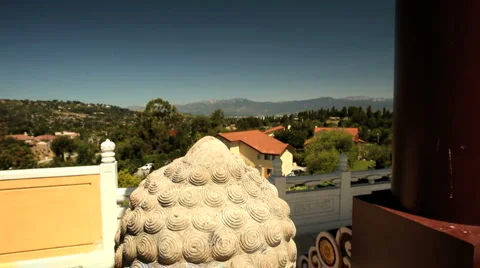 Buddha head crane Stock Footage 4622695
