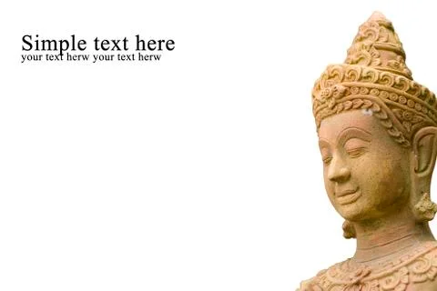 A buddha head at wat ched yod , chiang mai, thailand. Stock Illustration