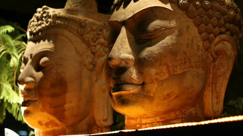 Buddha Heads Stock-Footage 649539