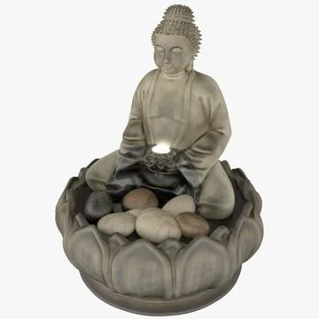 Buddha Illuminated Relaxation Fountain 3D Model