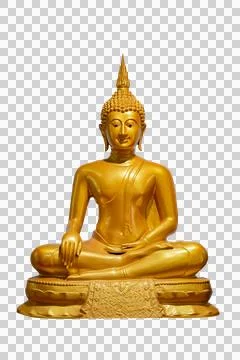 Buddha image on Isolate on transparent background PNG file Stock Photos