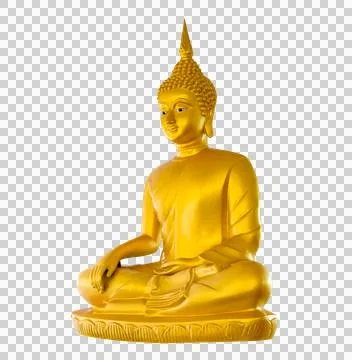 Buddha image on isolate on transparent background PNG file Stock Photos