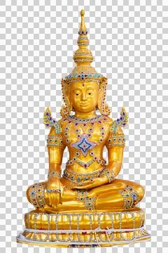 Buddha image on isolate on transparent background PNG file Stock Photos