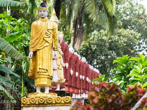 Buddha image in Myanmar Stock Photos