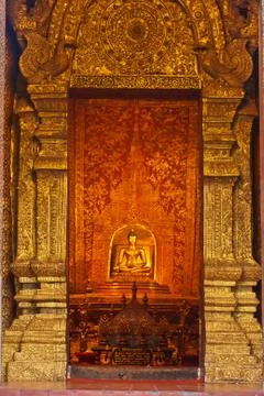 Buddha image in sanctuary Stock Photos