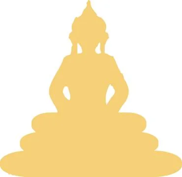 Buddha image in Thailand vector illustration Stock Illustration