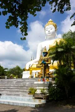 Buddha image at wat pha that doi khum, chiang mai thailand Stock-Fotos