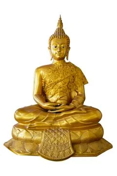 Buddha image on white background isolate Stock Photos