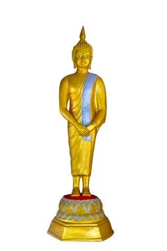 Buddha image on white background isolate Stock Photos