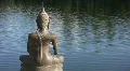 Buddha by the lake. HD Footage