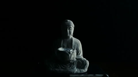 Buddha &amp; Light Smoke Stock Footage 68411641