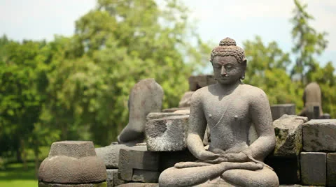 Buddha in the lotus position Stock Footage 24457149
