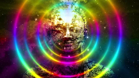 Buddha meditation trains Third Eye concentration Video stock 161505835