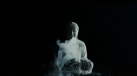 Buddha &amp; Medium Smoke Stock Footage 68412063