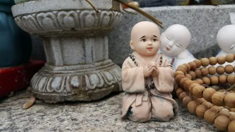 Buddha mini statue with beautiful background Foto stock