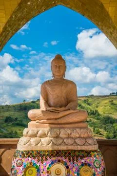 Buddha on the mountain. Stock Photos