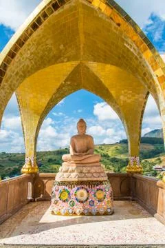 Buddha on the mountain. Stock Photos