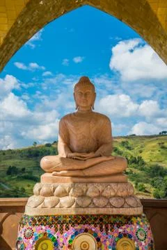 Buddha on the mountain. Stock Photos