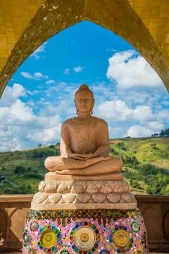 Buddha on the mountain. Stock Photos