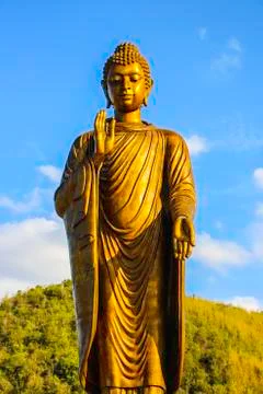 Buddha opened the world Stock Photos