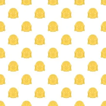 Buddha pattern, cartoon style Stock Illustration