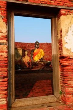 The buddha in the Picture frame Stock Photos