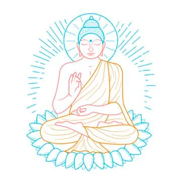 Buddha purnima Icon Illustrazione stock