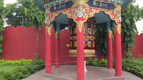 The Buddha in the Round: A Temple of Harmony and Wholeness Stock Footage 317071653