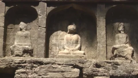 Buddha sculpture Video stock 253772373