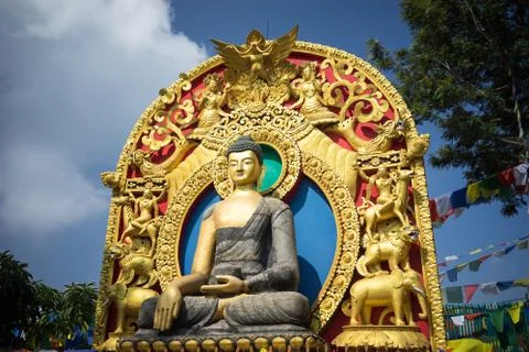 Buddha sculpture in Nepal Stock Photos