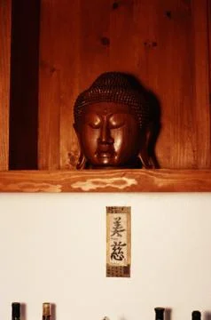 Buddha on Shelf Stock Photos