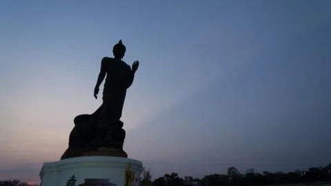 Buddha siluate Stock Photos