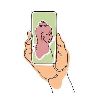 Buddha on smartphone screen vector illustration Stock Illustration