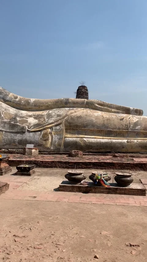 Buddha statue in Ayutthaya Vidéo 344737383