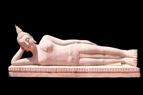Buddha statue on black background Stock Photos