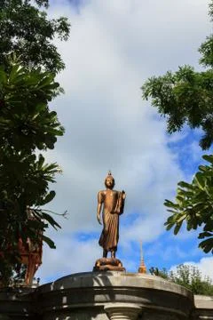 Buddha statue with blue sky Stock Photos
