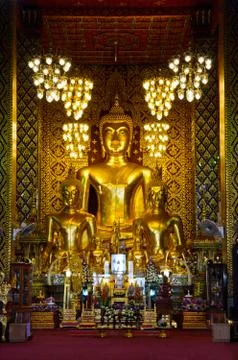 Buddha statue in a chapel Foto stock