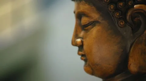 Buddha Statue Close up Stock Footage