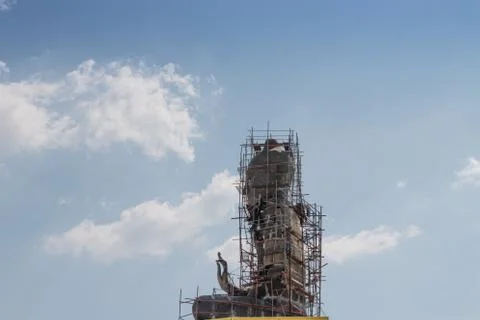 Buddha statue construction Stock Photos