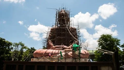Buddha statue construction Stock Photos