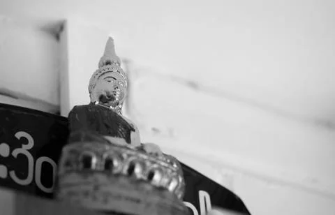 BUDDHA STATUE FOCUS ON FACE Stock Photos