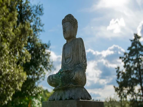 Buddha statue Stock Footage 75036427